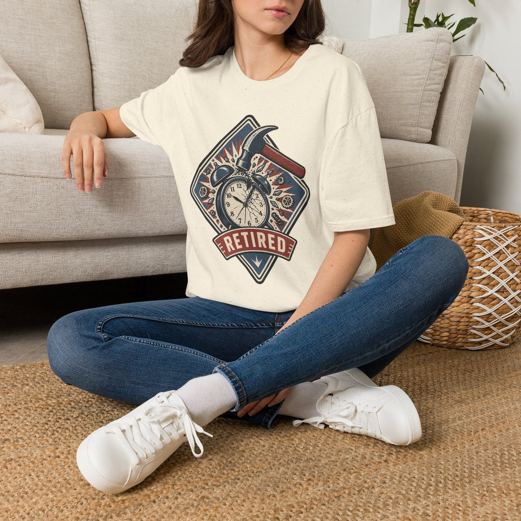 Retro Retired Service Station Tee - Funny Sarcastic Unisex Graphic T-Shirt