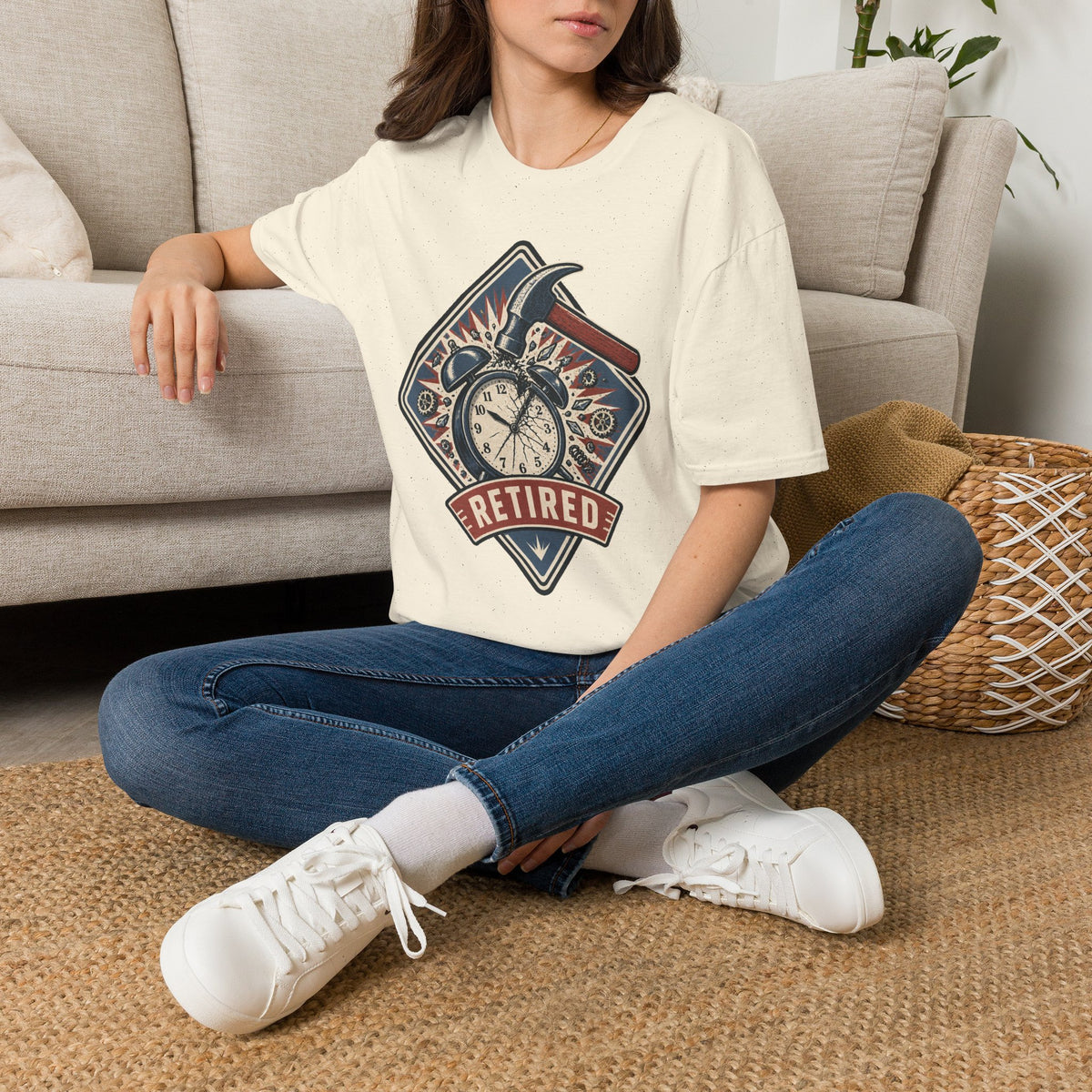 Retro Retired Service Station Tee - Funny Sarcastic Unisex Graphic T-Shirt
