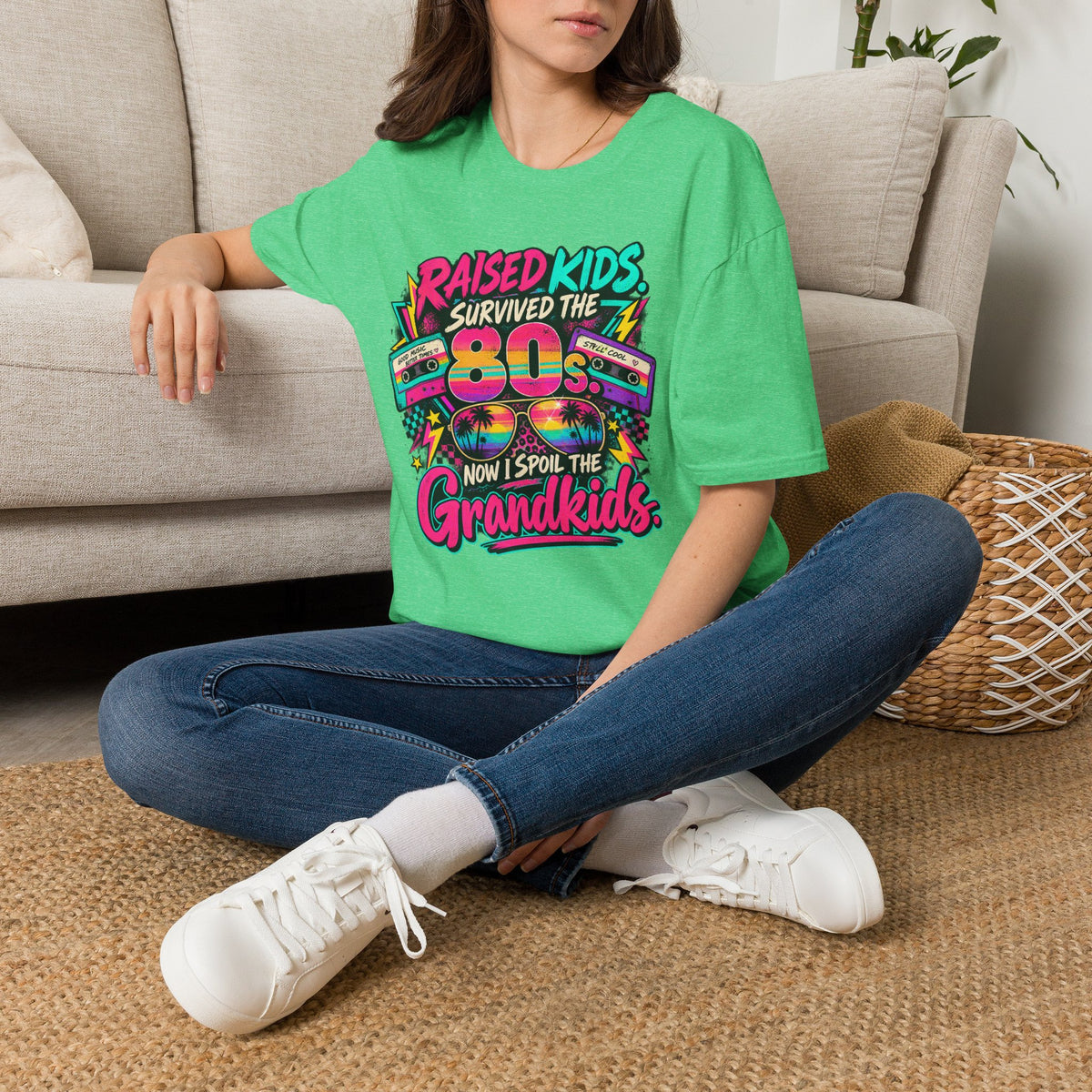 Raised Kids Survived the 80s - Grandkids T-Shirt