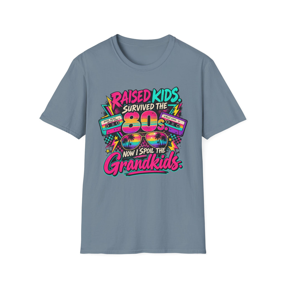 Raised Kids Survived the 80s - Grandkids T-Shirt