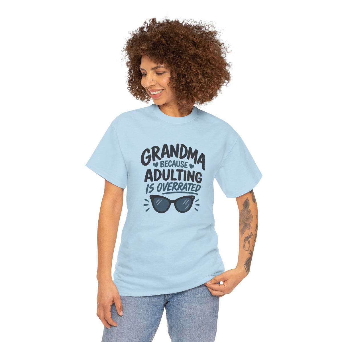 Grandma Adulting Is Overrated Graphic Tee - Funny Sarcastic T-Shirt
