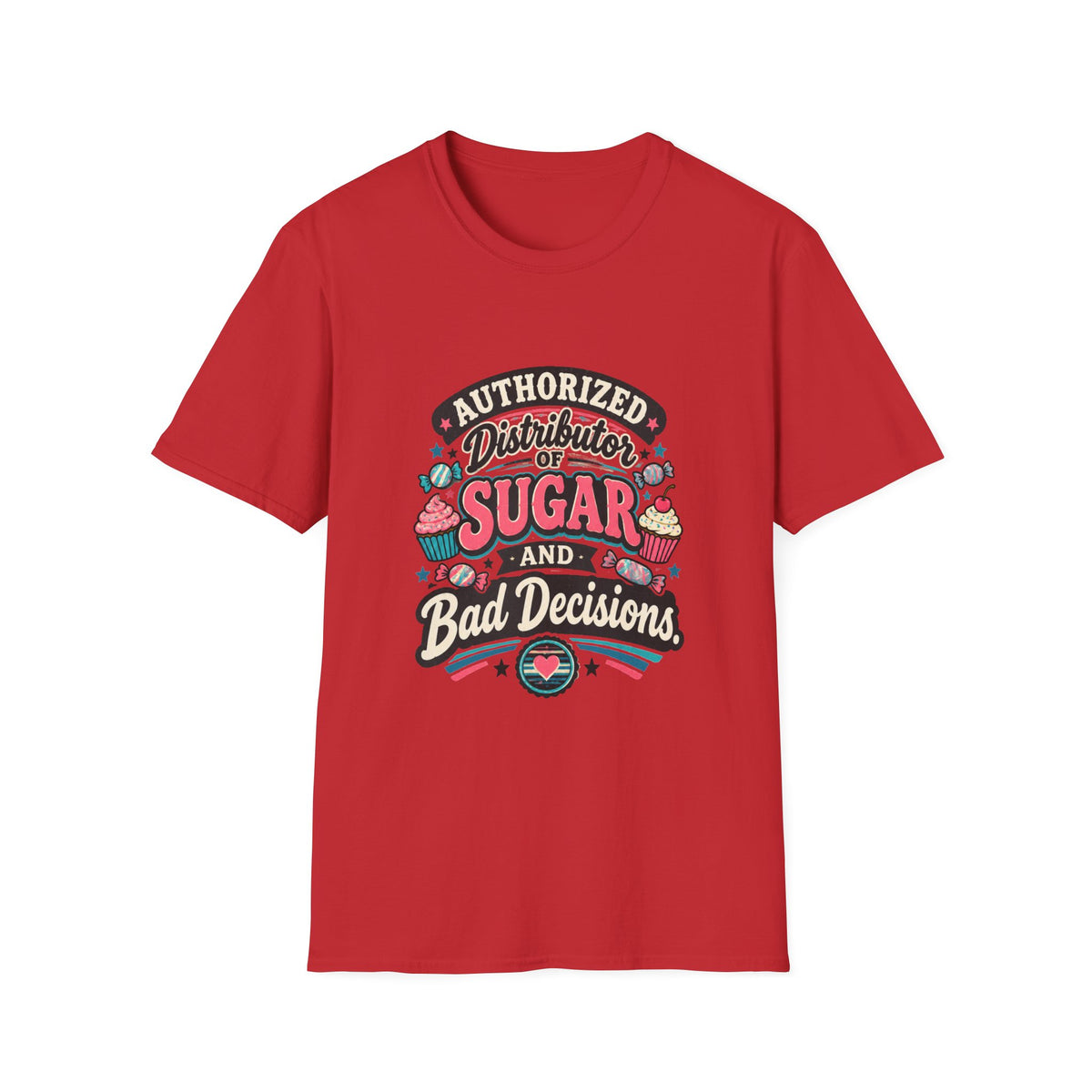Sugar and Bad Decisions Vintage Graphic Tee - Sarcastic Unisex T-Shirt