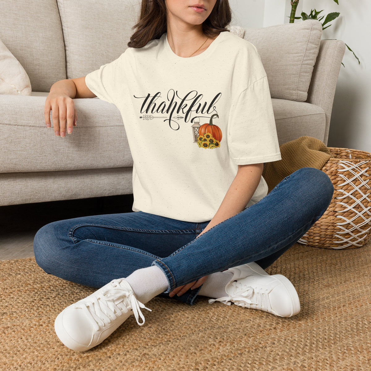 Thankful Pumpkin T-Shirt — Autumn Thanksgiving Tee