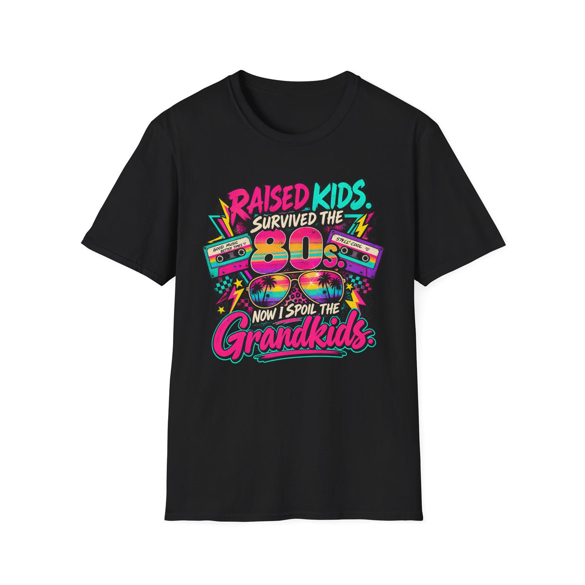 Raised Kids Survived the 80s - Grandkids T-Shirt