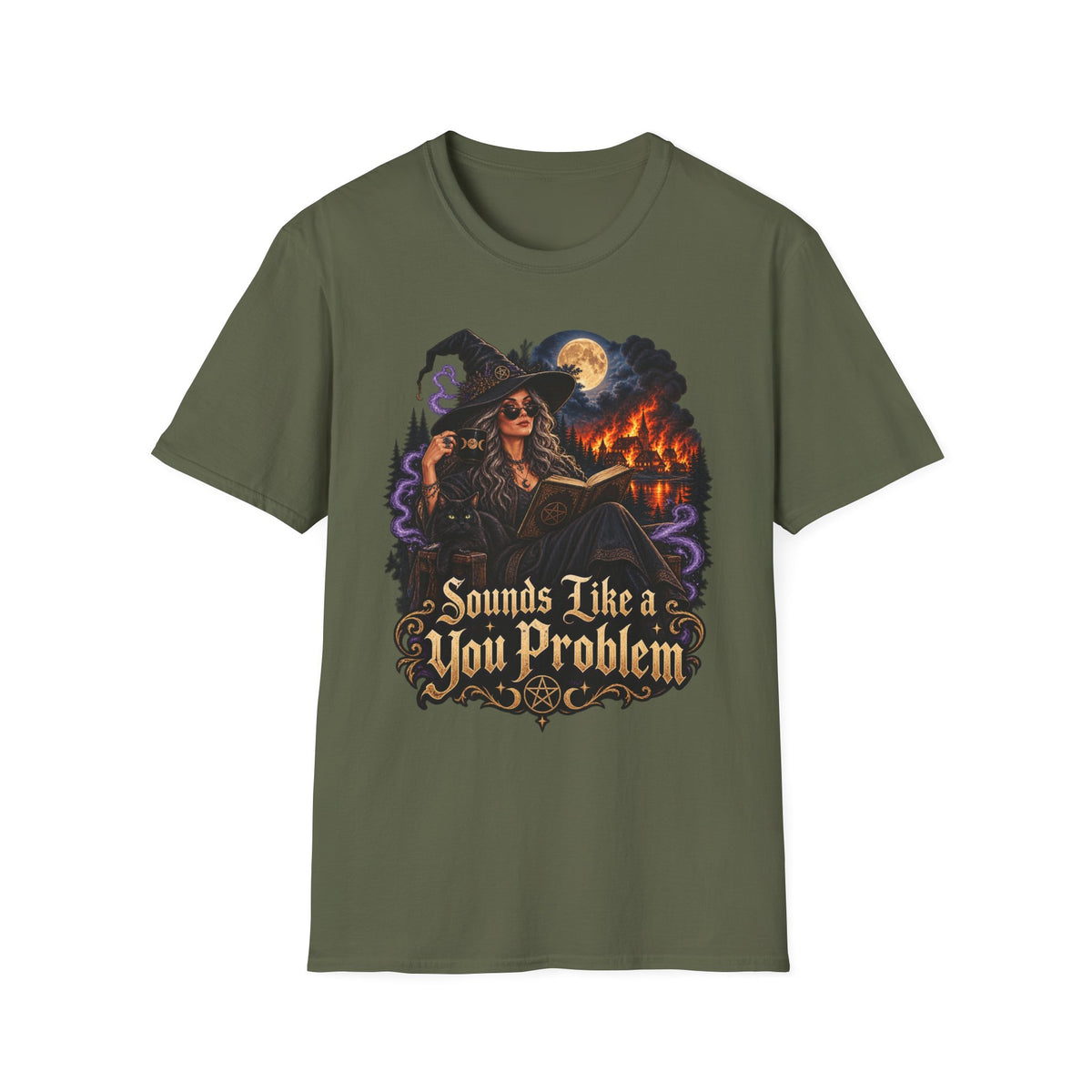 Witchy Graphic T-Shirt — 'Sounds Like a You Problem' Halloween Tee