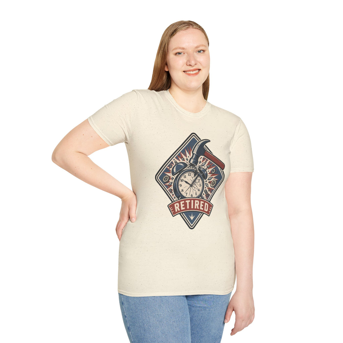 Retro Retired Service Station Tee - Funny Sarcastic Unisex Graphic T-Shirt