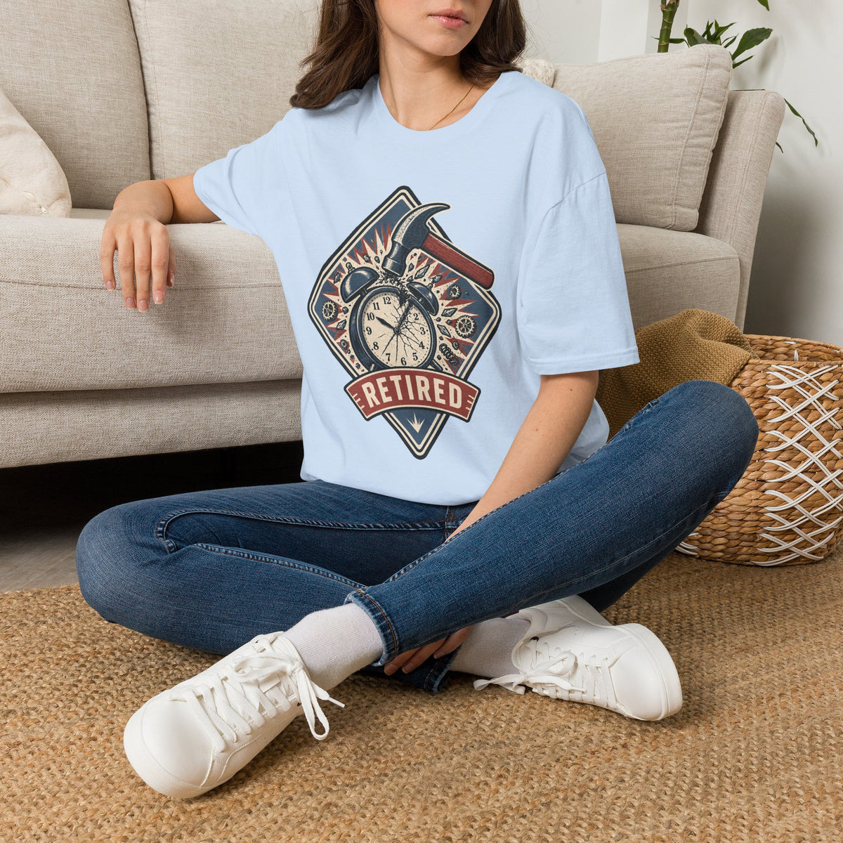 Retro Retired Service Station Tee - Funny Sarcastic Unisex Graphic T-Shirt