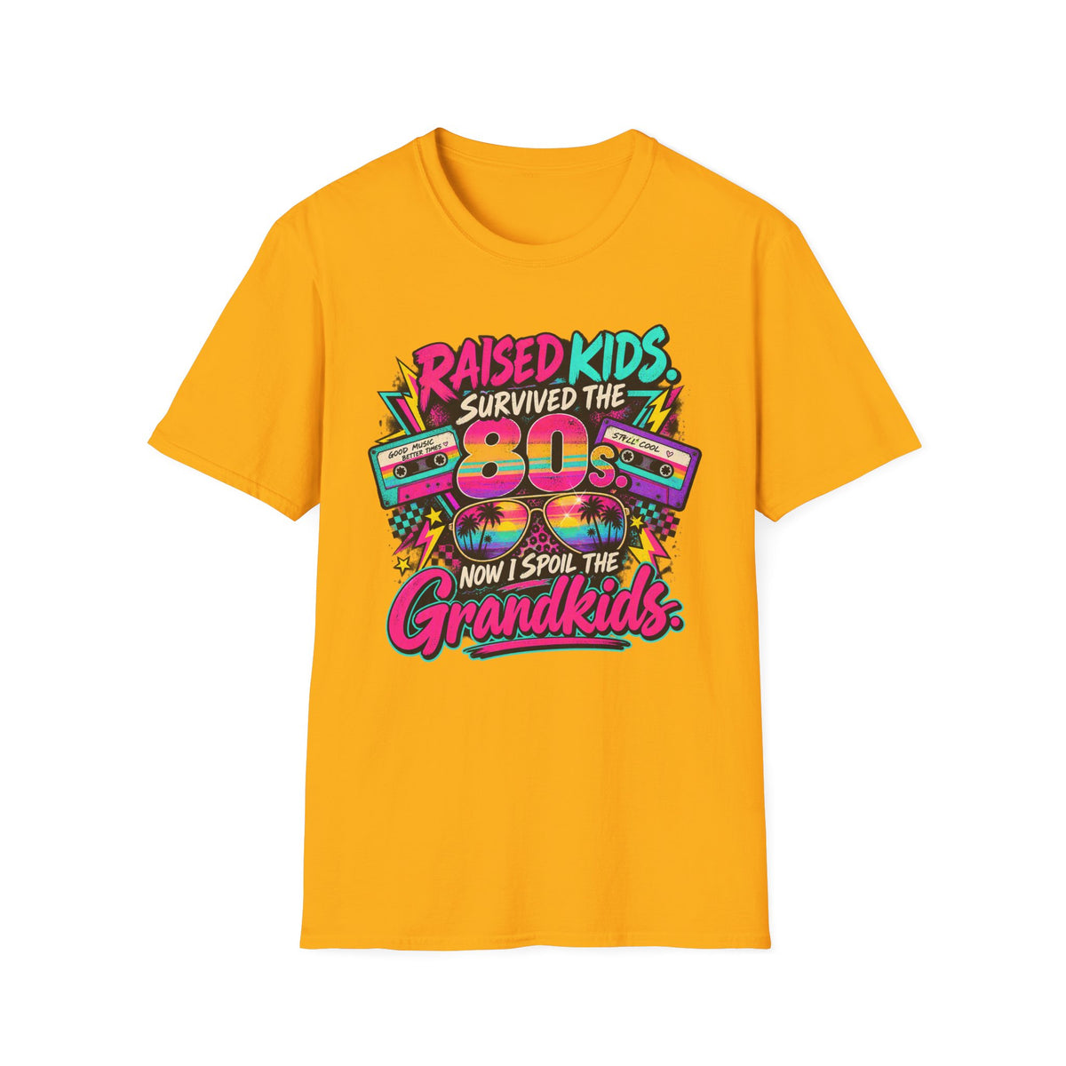 Raised Kids Survived the 80s - Grandkids T-Shirt
