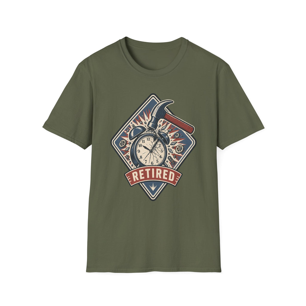 Retro Retired Service Station Tee - Funny Sarcastic Unisex Graphic T-Shirt