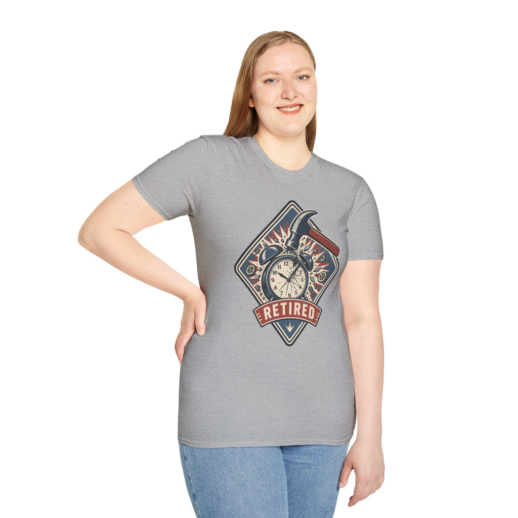 Retro Retired Service Station Tee - Funny Sarcastic Unisex Graphic T-Shirt