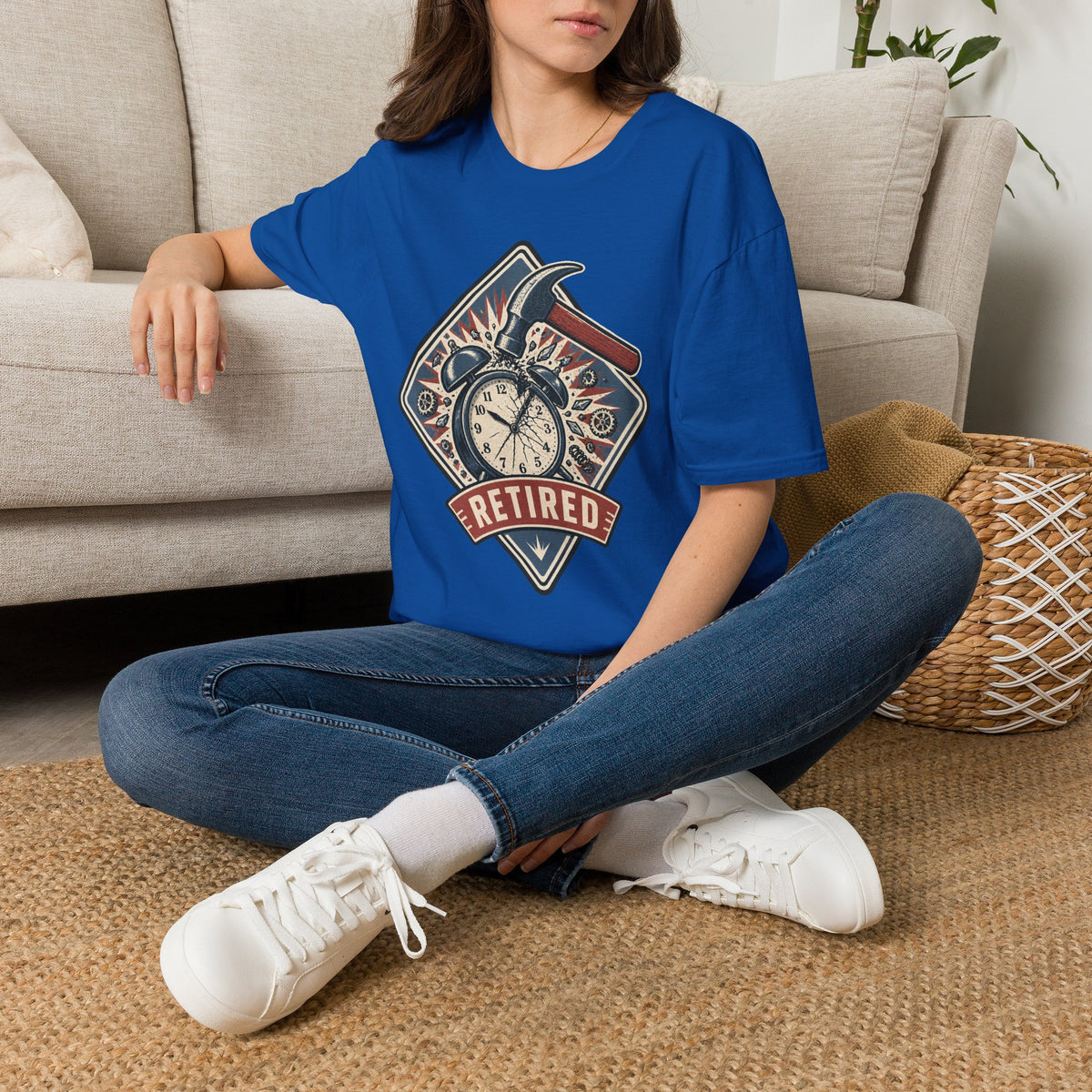 Retro Retired Service Station Tee - Funny Sarcastic Unisex Graphic T-Shirt