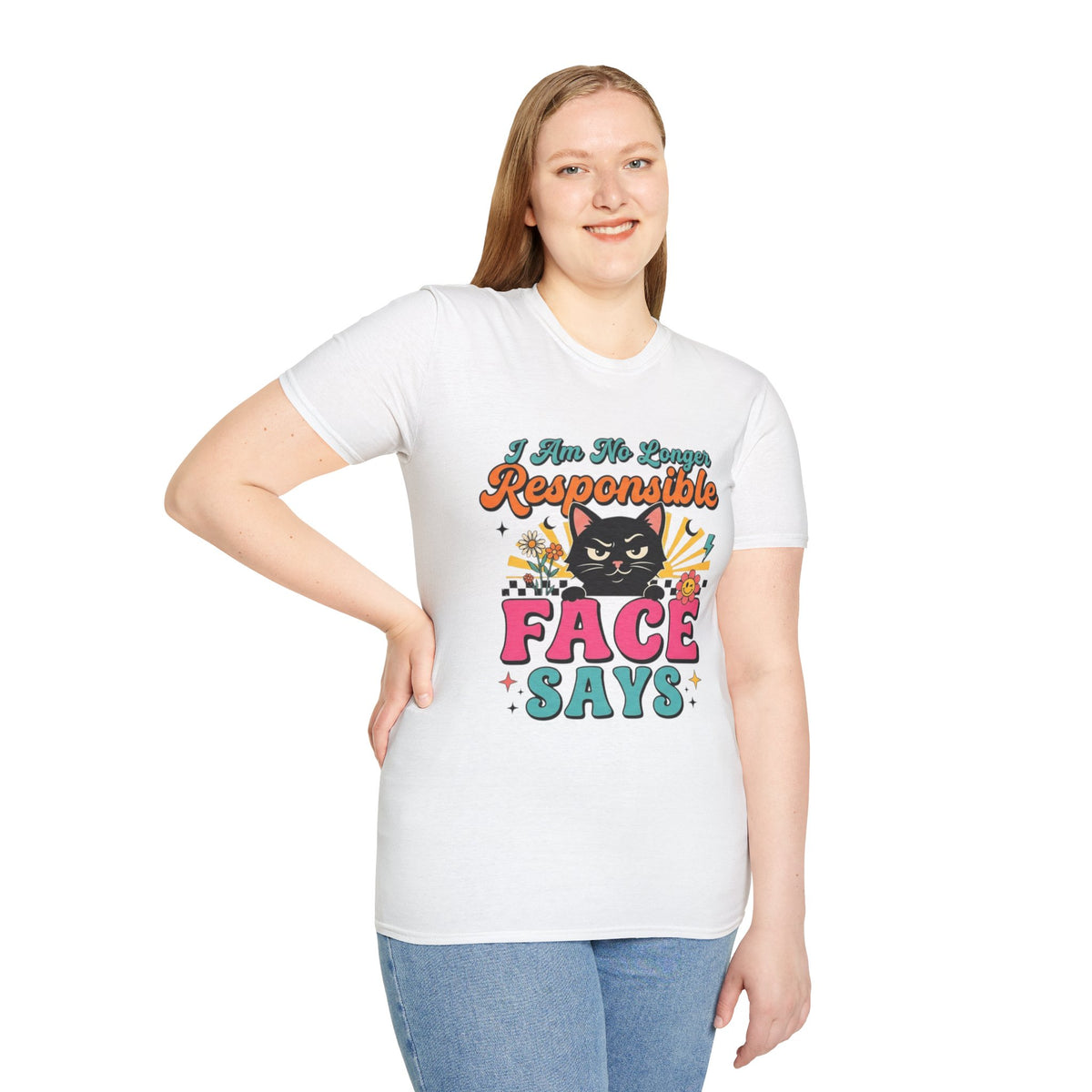 Funny Cat T-Shirt — "My Face Says I'm Not Responsible" Graphic Tee