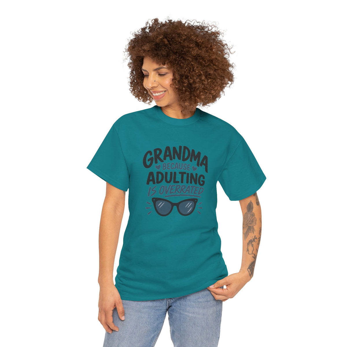 Grandma Adulting Is Overrated Graphic Tee - Funny Sarcastic T-Shirt