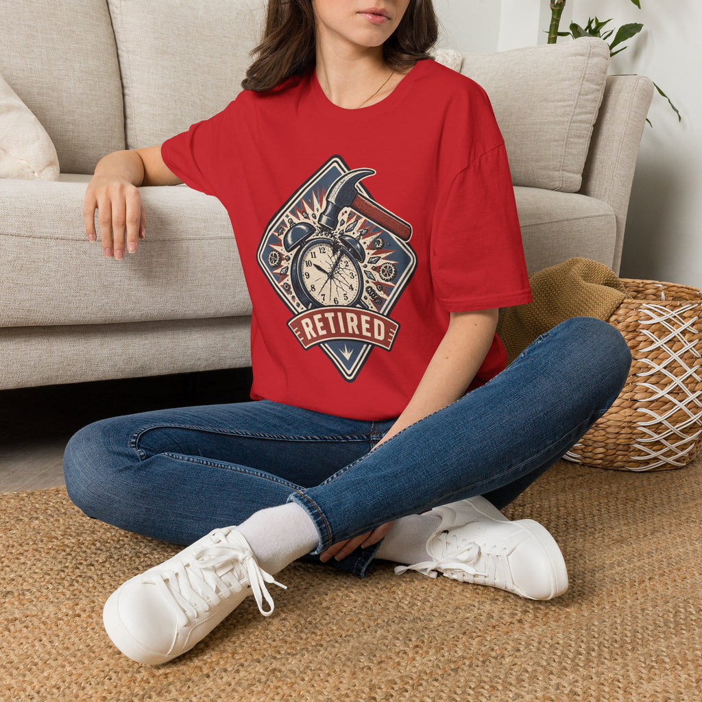 Retro Retired Service Station Tee - Funny Sarcastic Unisex Graphic T-Shirt