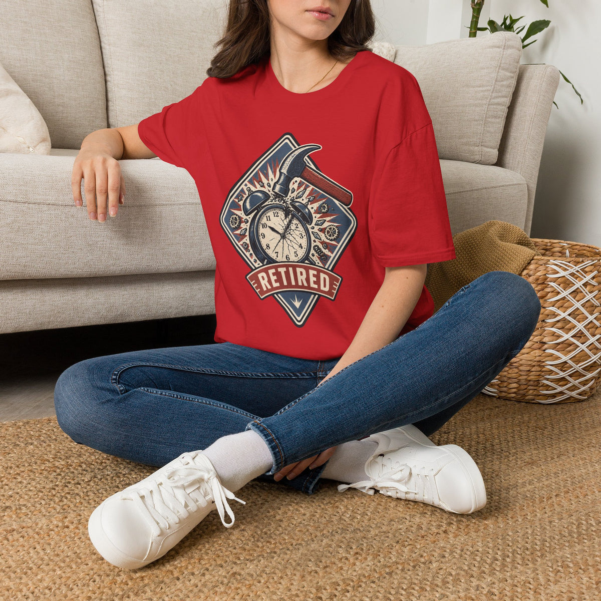 Retro Retired Service Station Tee - Funny Sarcastic Unisex Graphic T-Shirt
