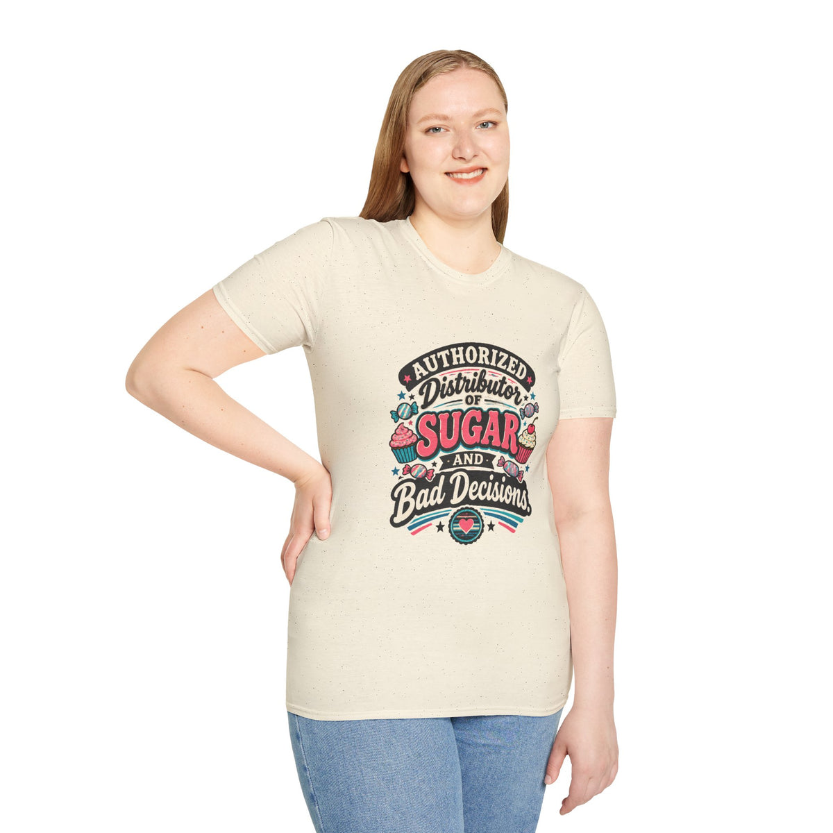 Sugar and Bad Decisions Vintage Graphic Tee - Sarcastic Unisex T-Shirt
