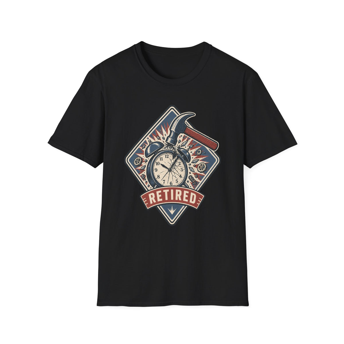 Retro Retired Service Station Tee - Funny Sarcastic Unisex Graphic T-Shirt