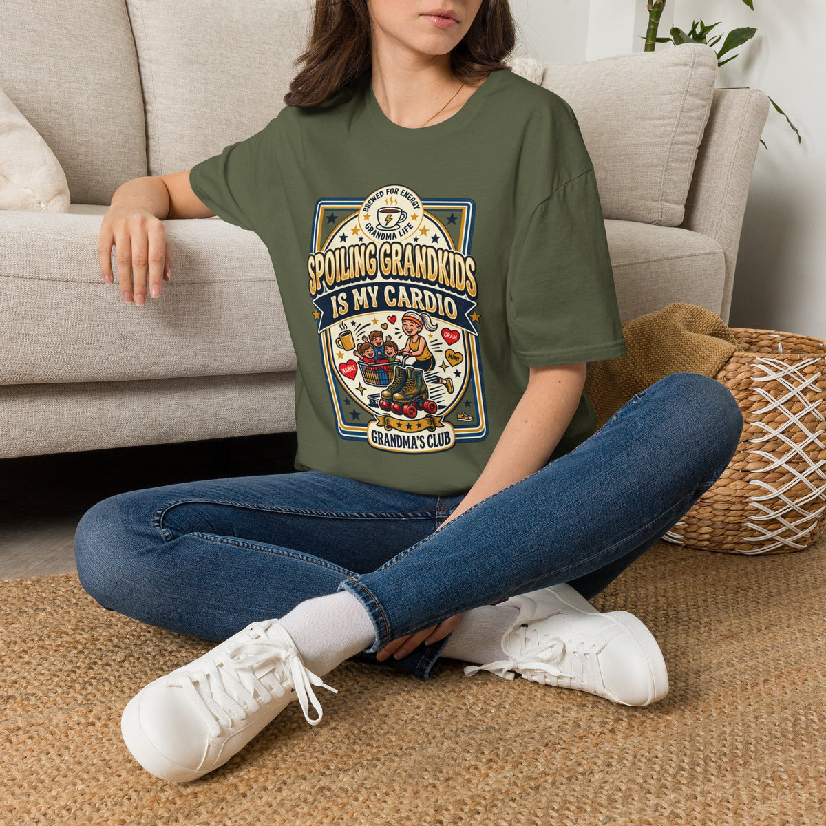 Spoiling Grandkids Is My Cardio T-Shirt — Grandma's Club Funny Gift