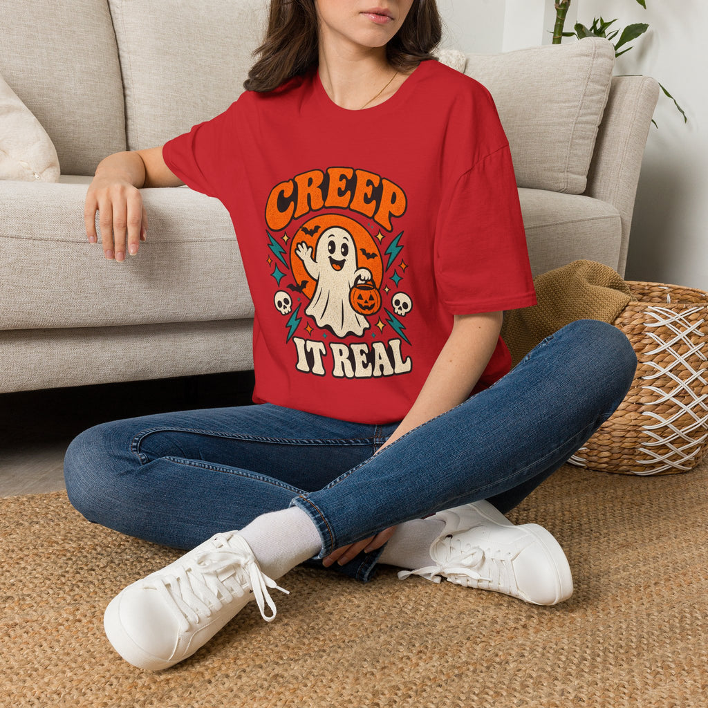 Creep It Real Retro Halloween Tee - Sarcastic Unisex Graphic T-Shirt