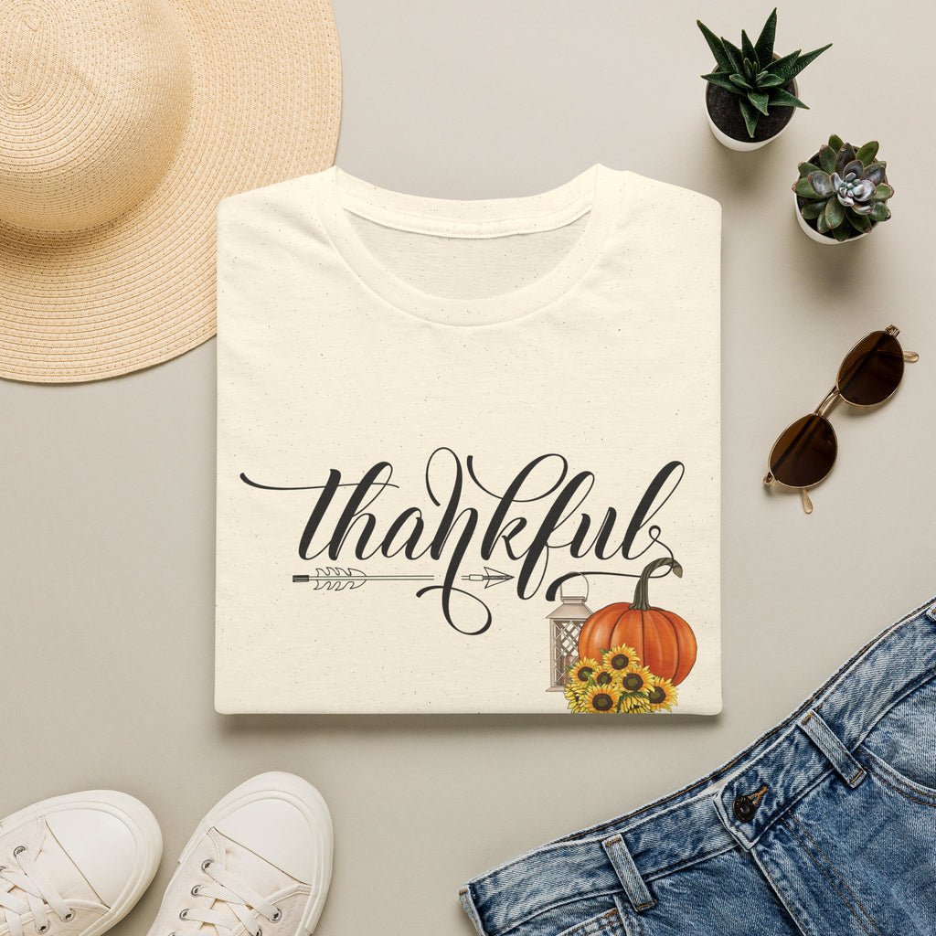 Thankful Pumpkin T-Shirt — Autumn Thanksgiving Tee