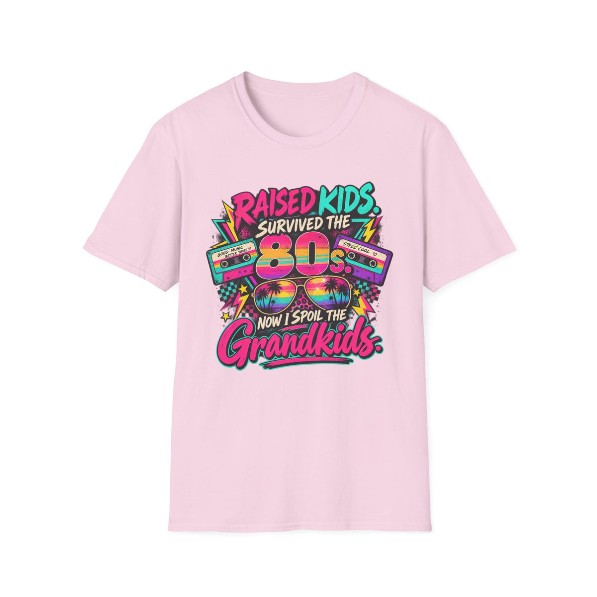 Raised Kids Survived the 80s - Grandkids T-Shirt