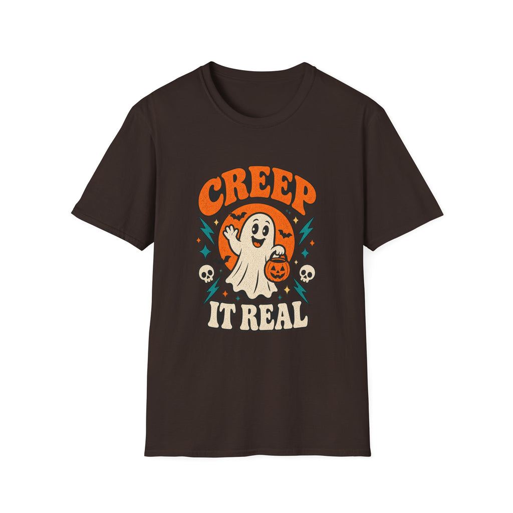 Creep It Real Retro Halloween Tee - Sarcastic Unisex Graphic T-Shirt