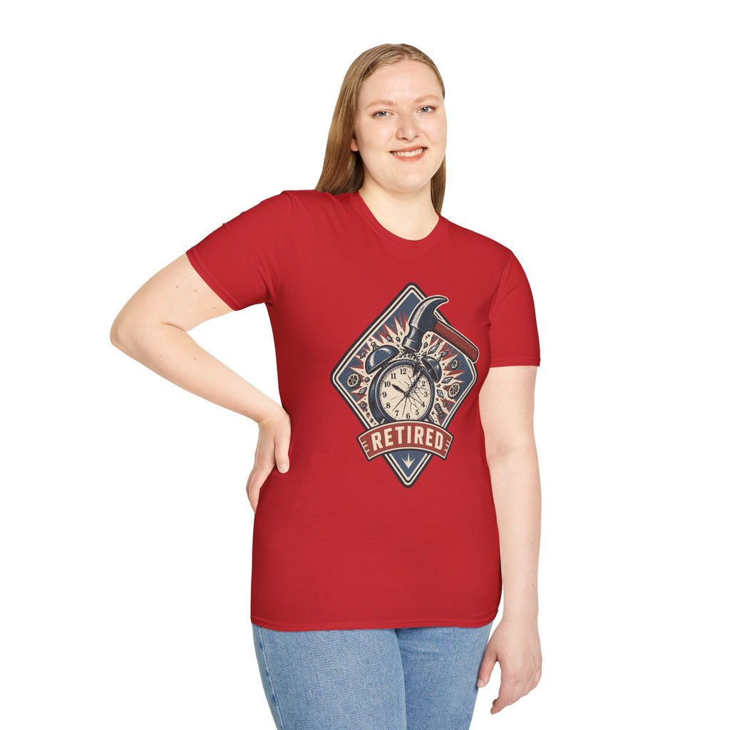 Retro Retired Service Station Tee - Funny Sarcastic Unisex Graphic T-Shirt