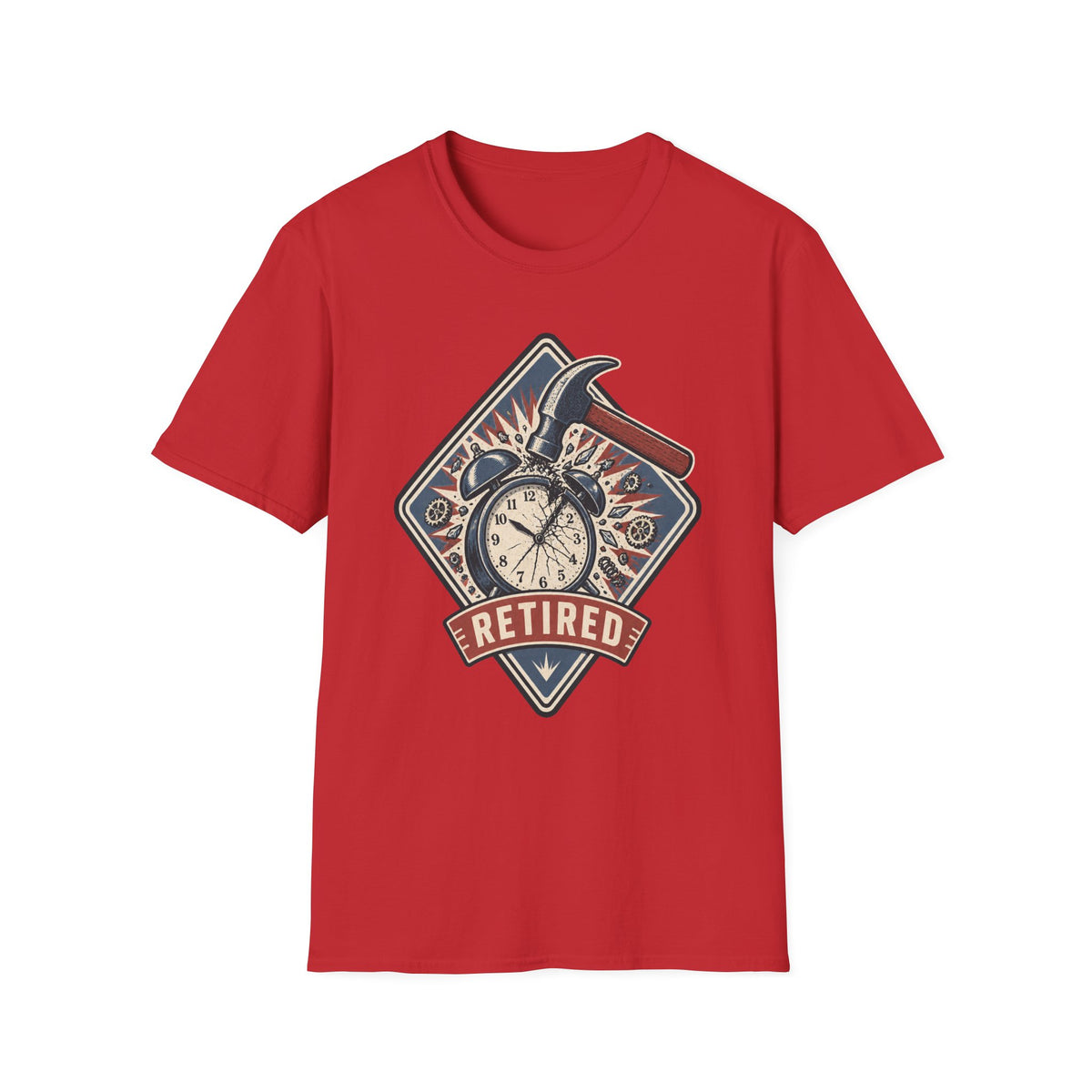 Retro Retired Service Station Tee - Funny Sarcastic Unisex Graphic T-Shirt