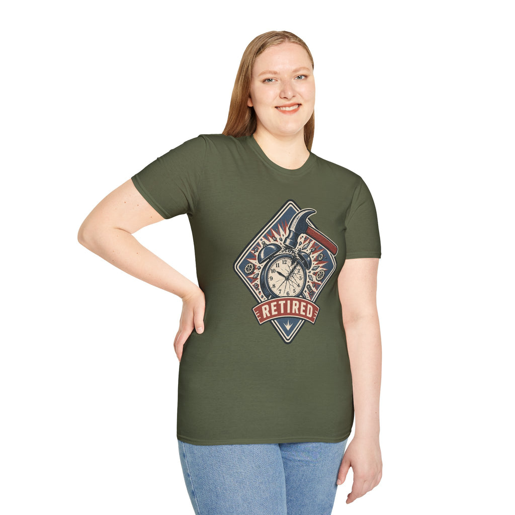 Retro Retired Service Station Tee - Funny Sarcastic Unisex Graphic T-Shirt