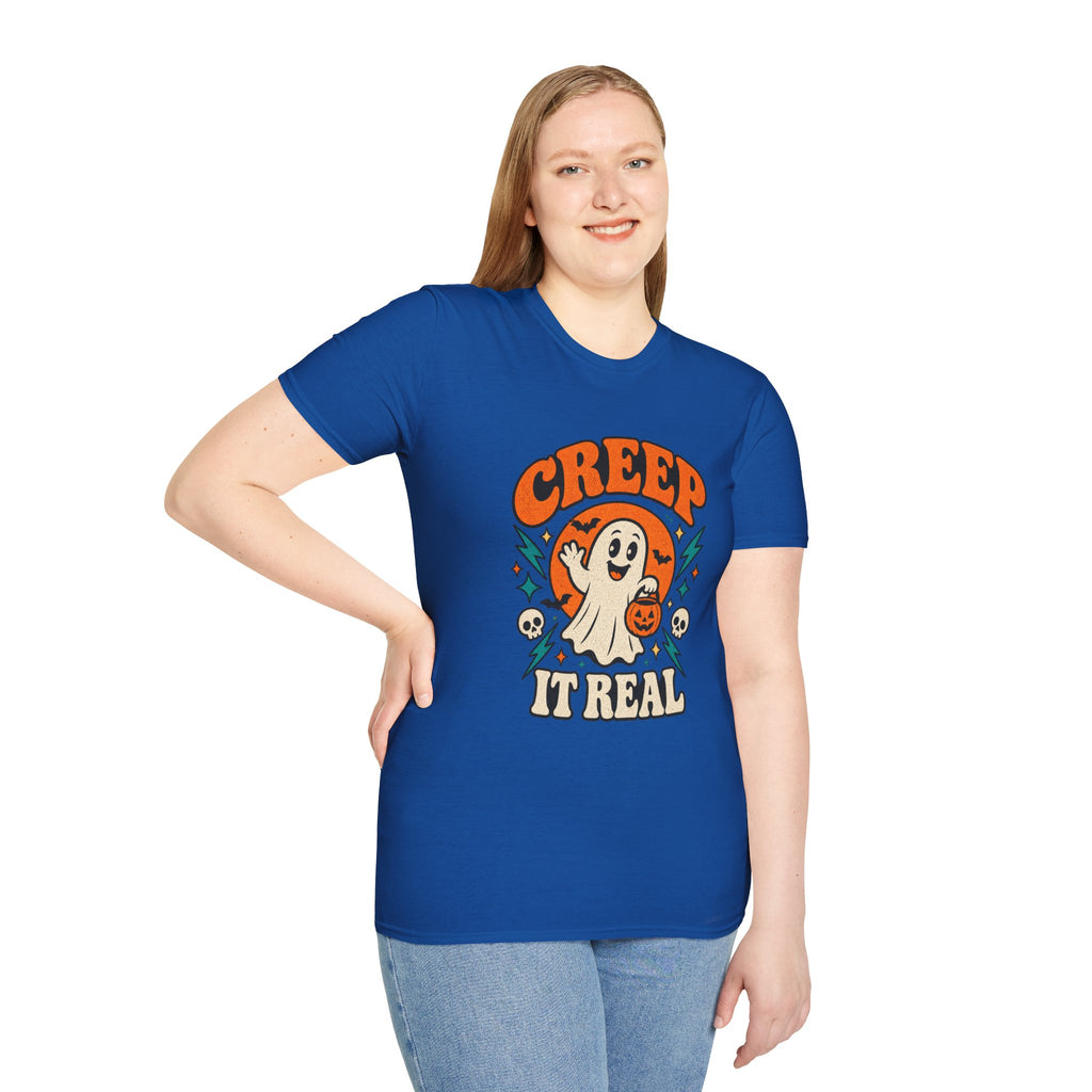 Creep It Real Retro Halloween Tee - Sarcastic Unisex Graphic T-Shirt