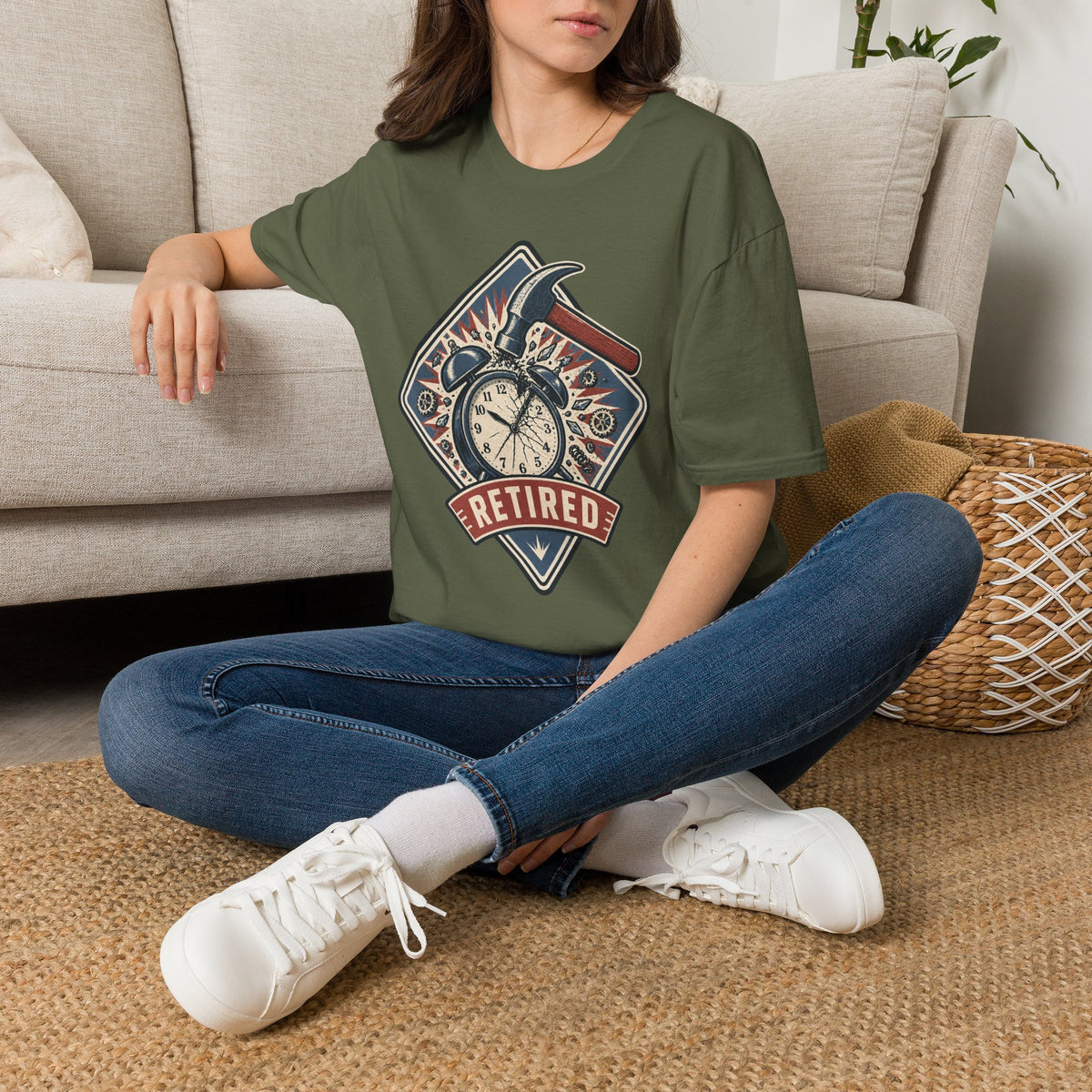 Retro Retired Service Station Tee - Funny Sarcastic Unisex Graphic T-Shirt