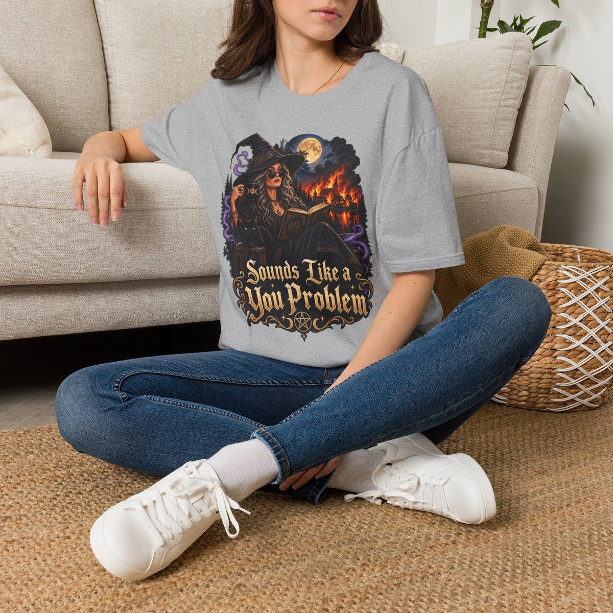 Witchy Graphic T-Shirt — 'Sounds Like a You Problem' Halloween Tee
